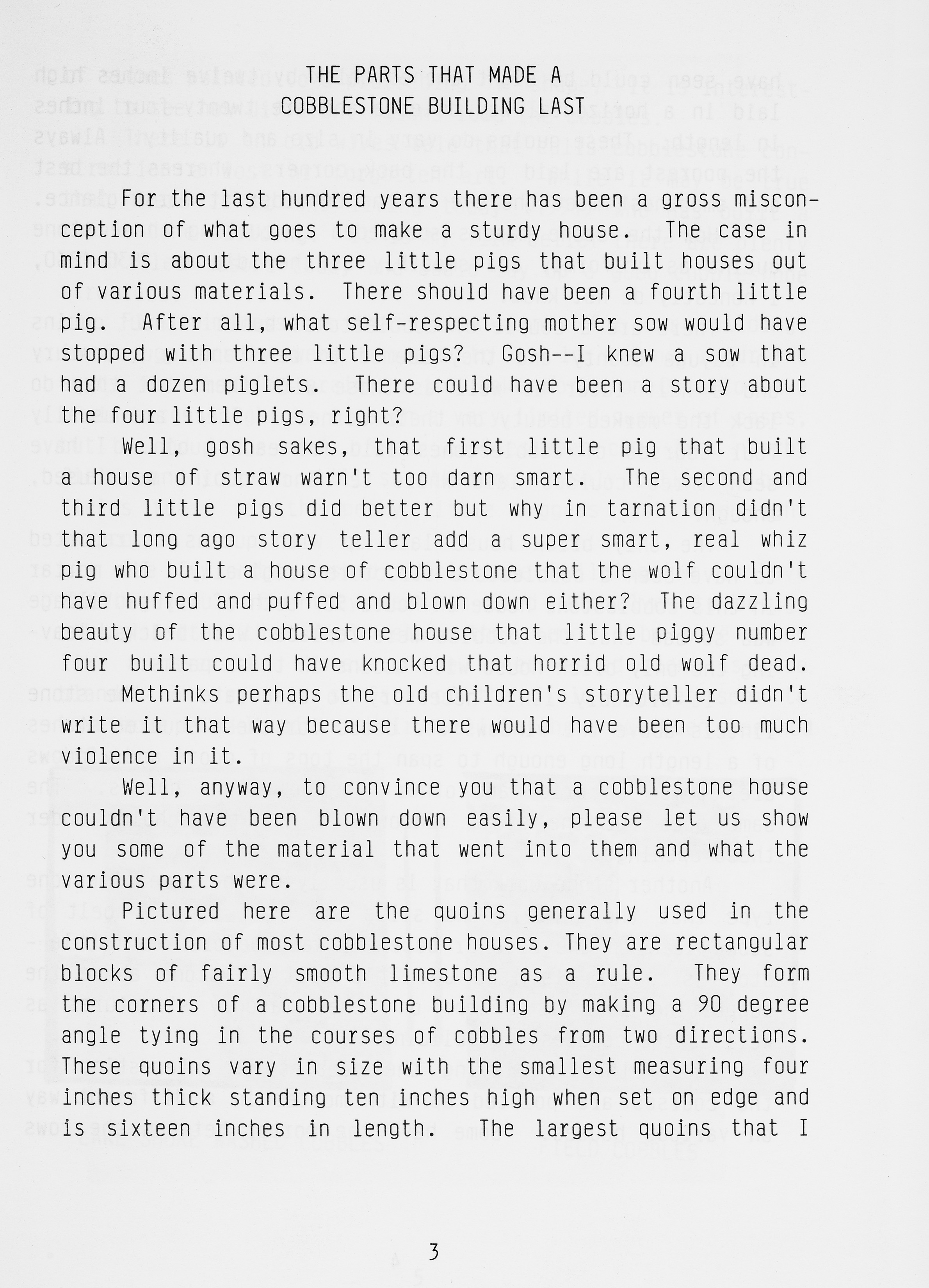 Cayugas Cobblestones p 3